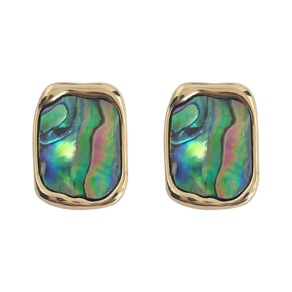 C관 - 14K 도금 프렌치 복고풍 긴 기하학 귀걸이 [4048] 24.05-4