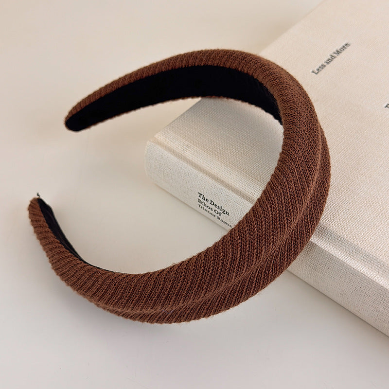 E관 - 컬러 니트 울 스펀지 머리띠 [27502] 25.09-4