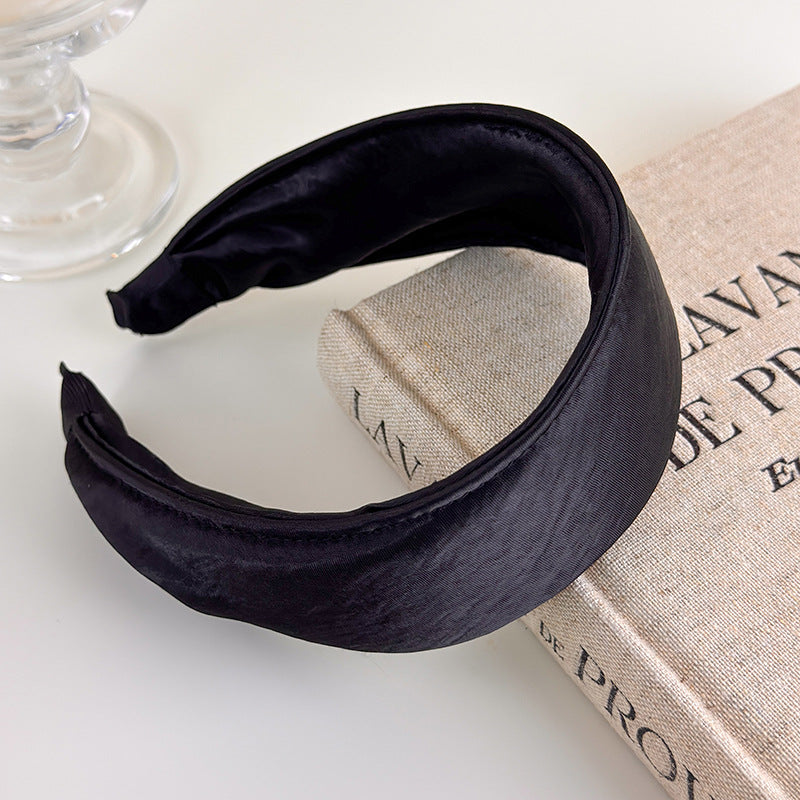 E관 - 새틴 패브릭 와이드 머리띠 [27515] 25.09-4