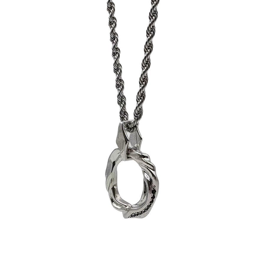 G관 - 큐빅 뫼비우스 펜던트 체인 목걸이 [X1190] 25.10-1