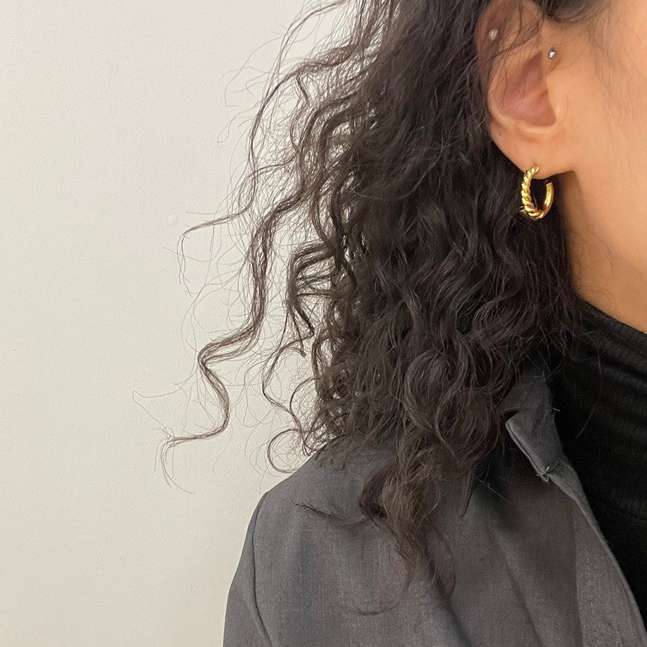 F관 - 925 실버 스트랩 모양 귀걸이 [C874] 25.12-1