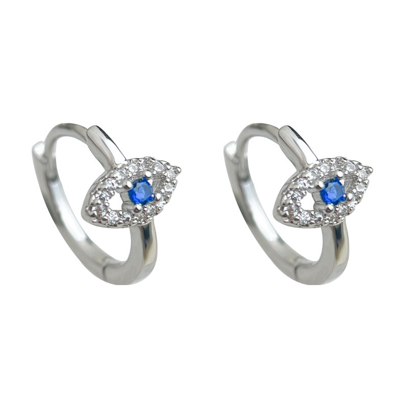 C관 - 백금 도금 눈 모양 큐빅 링 귀걸이 [6968] 25.10-4