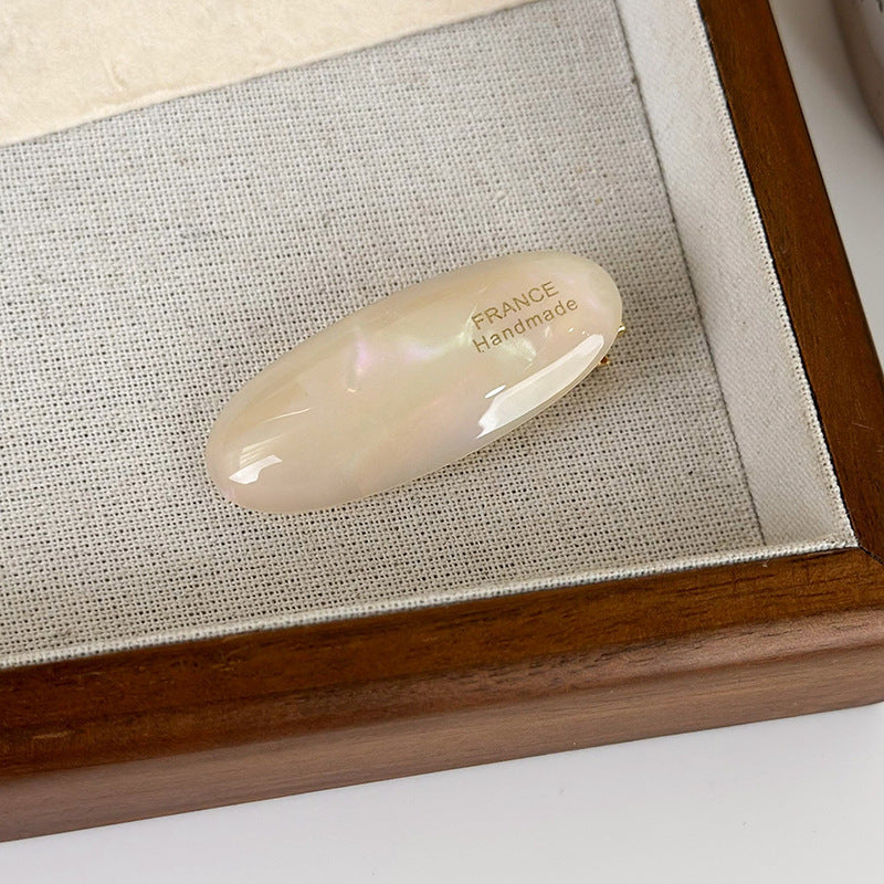 E관 - 프렌치 타원형 셀룰로이드 소형 헤어핀 [24383] 25.10-2