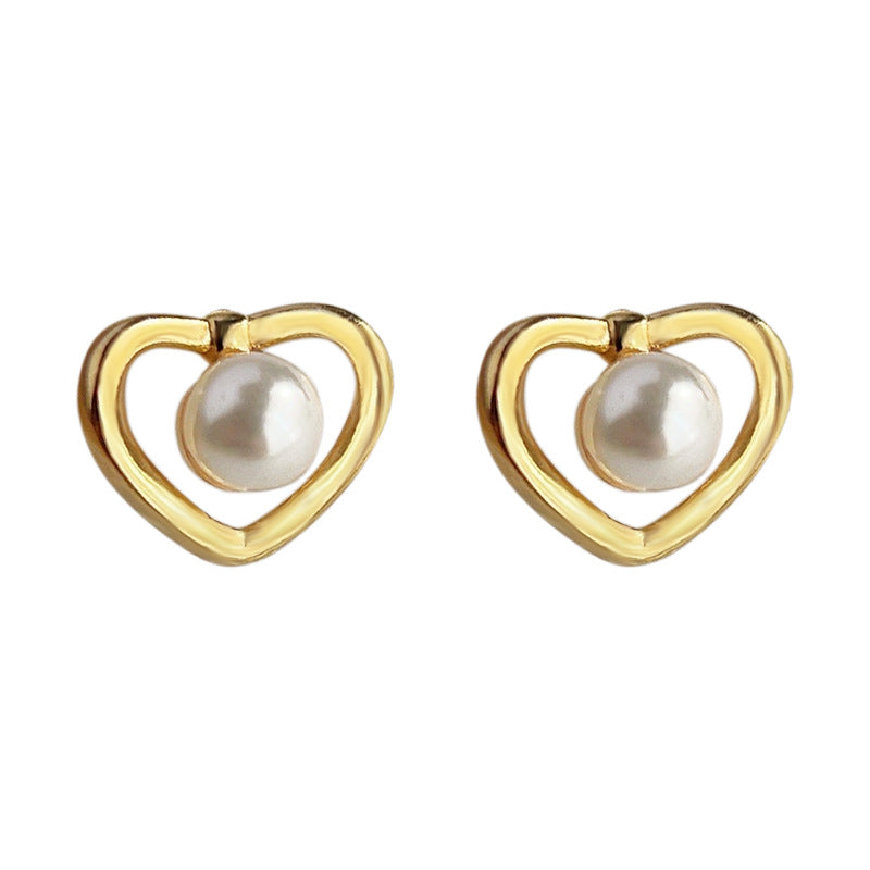 C관 - 데일리 미니 하트 14K 도금 은침 귀걸이 [3783] 24.04-3