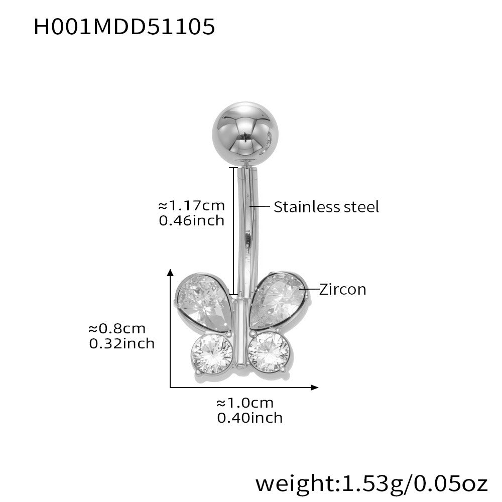 D관 - 스테인리스 큐빅 나비 하트 체리 물방울 18K 도금 피어싱 귀걸이 [H001] 25.11-2