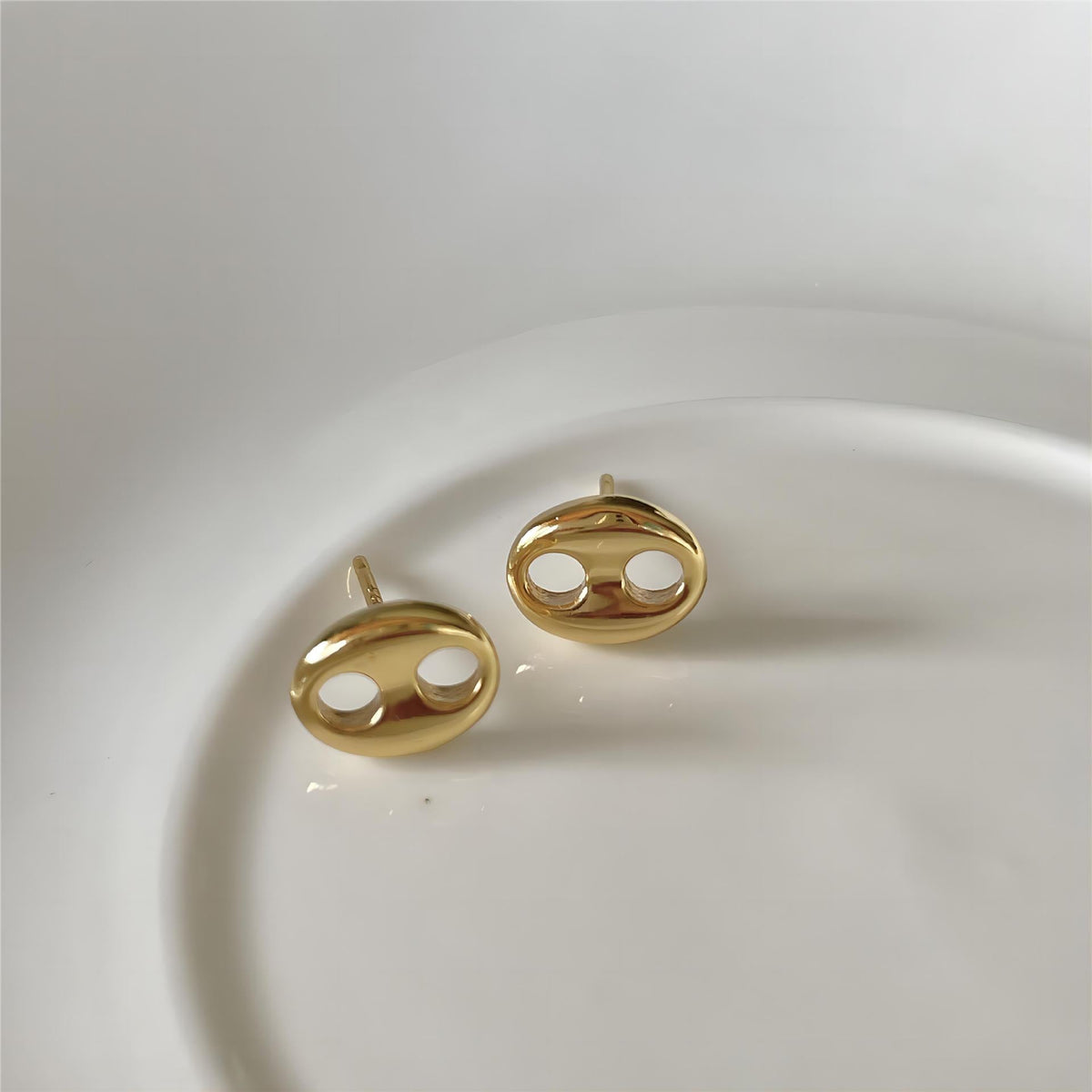 F관 - 925 실버 돼지코 디자인 스터드 귀걸이 [C1204] 25.12-2