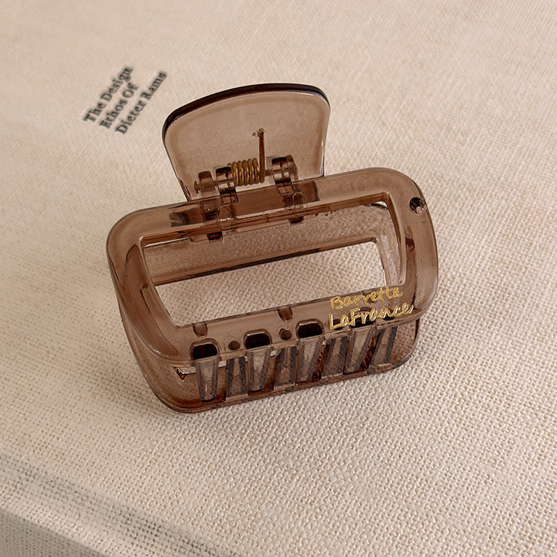 E관 - 골드 레터링 투명 사각형 집게핀 [27491] 25.09-4