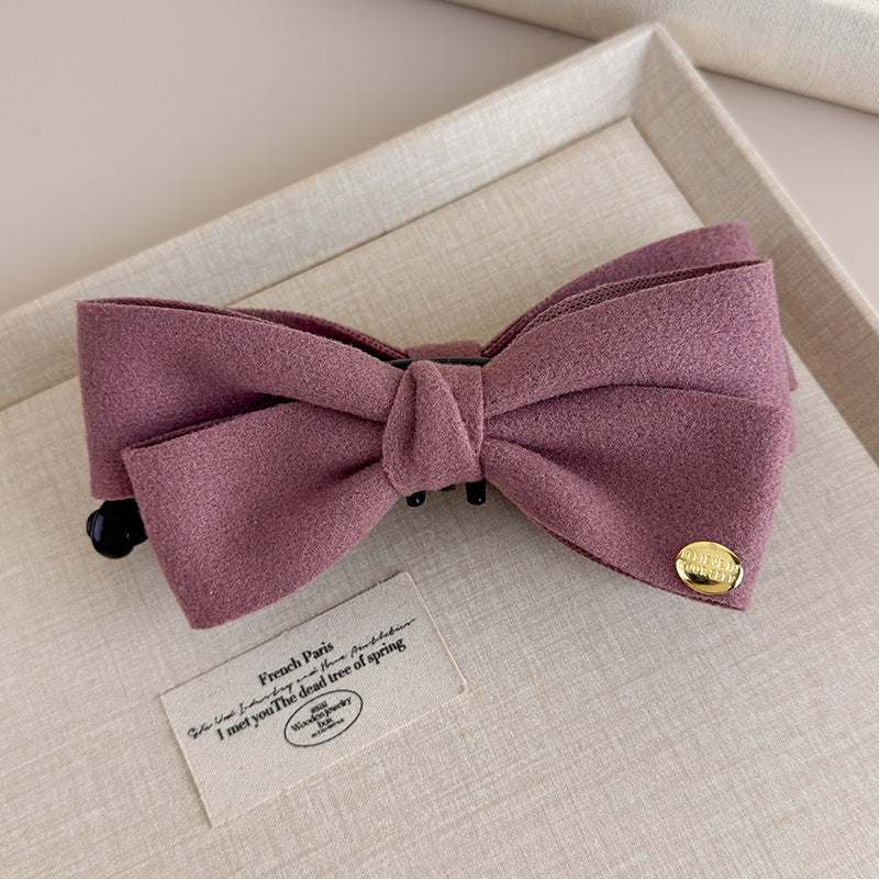 E관 - 양면 모직 리본 골드 포인트 집게핀 [27639] 25.11-1