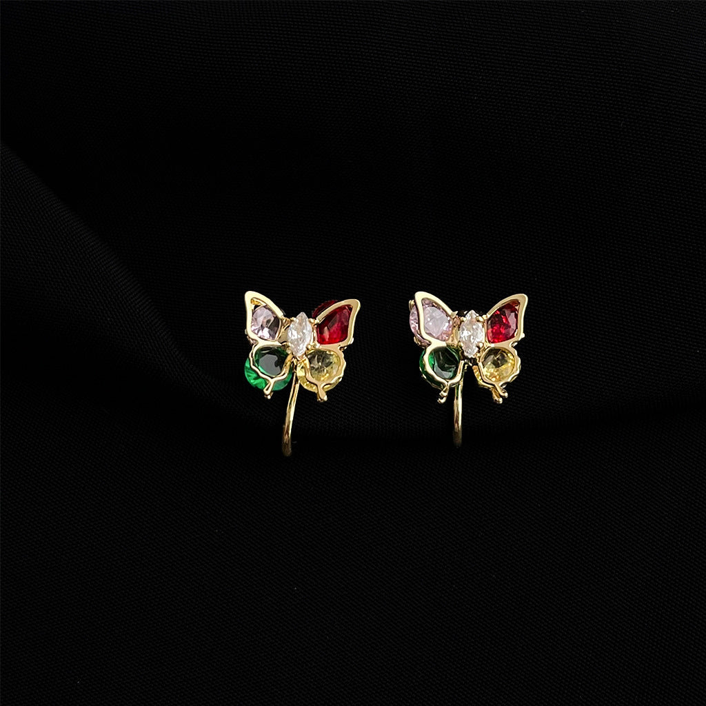 C관 - 18K 도금 컬러풀 이어커프 귀걸이 [EJ0303C] 25.03-3