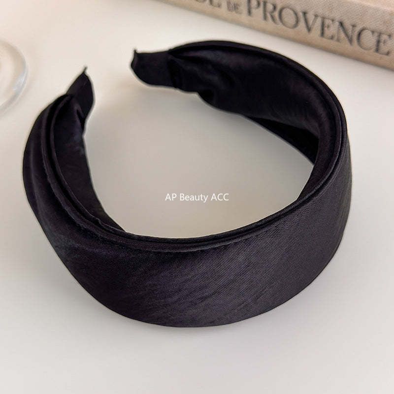 E관 - 새틴 패브릭 와이드 머리띠 [27515] 25.09-4