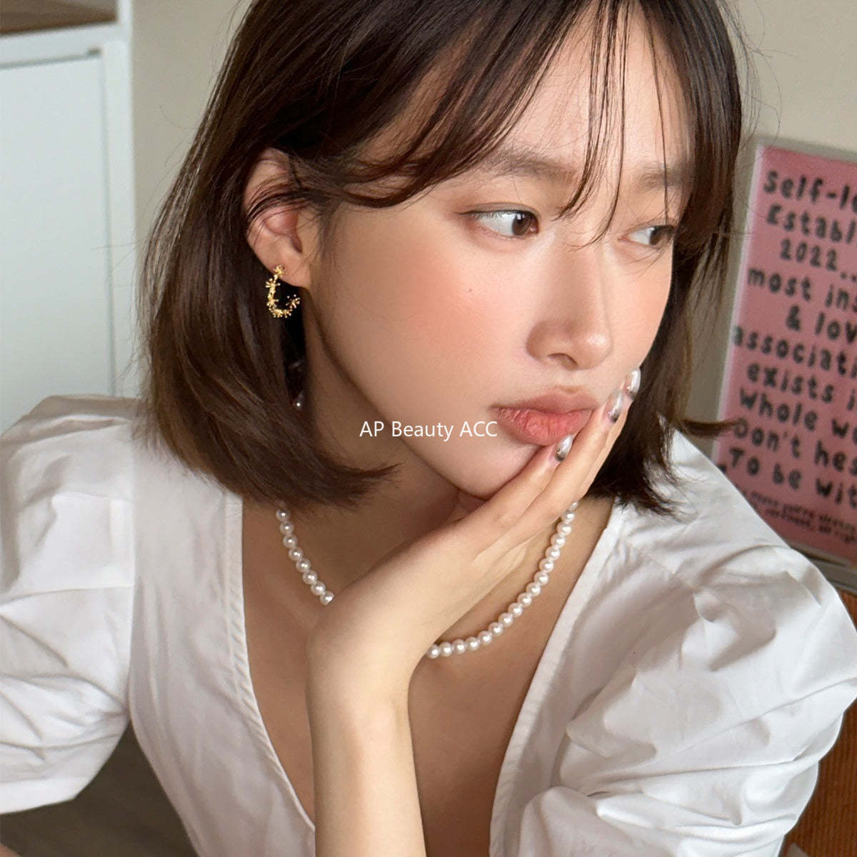 A관 - 플라워 은침 귀걸이 [EH-3207] 24.09-3