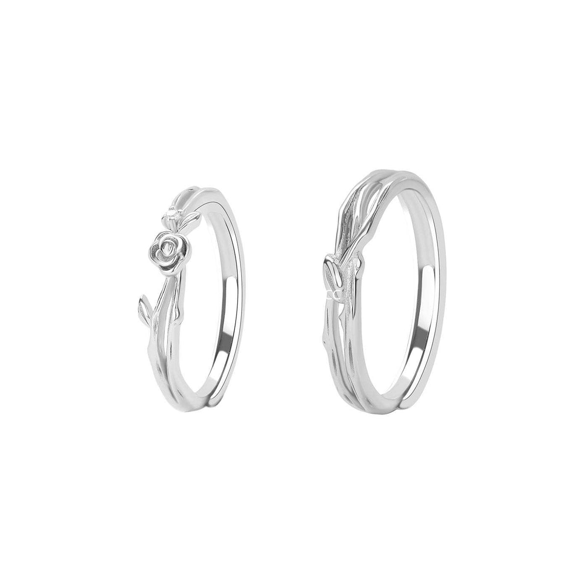 B관 - 999 실버 플라워 디자인 커플 반지 [YC5149R_1] 25.12-2