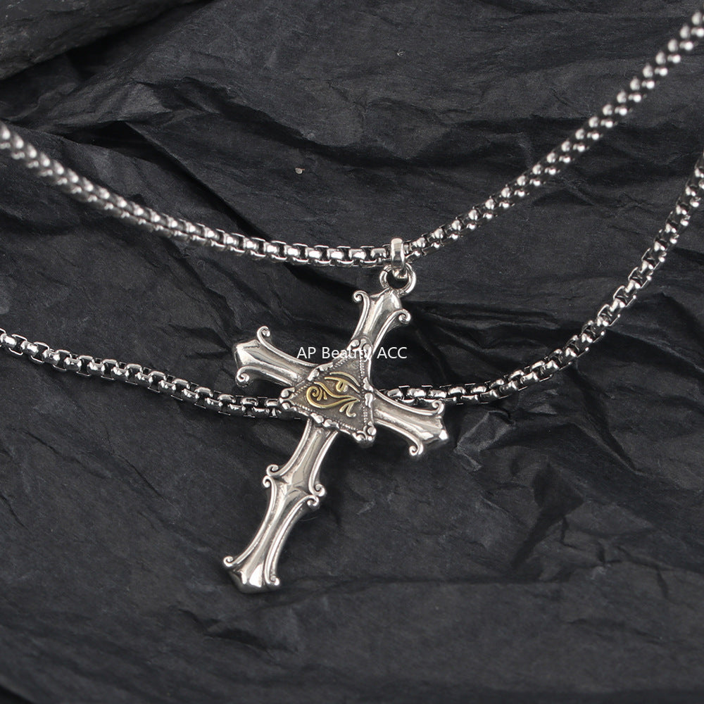 G관 - 호루스의 눈 십자가 펜던트 체인 목걸이 [X1201] 25.10-2