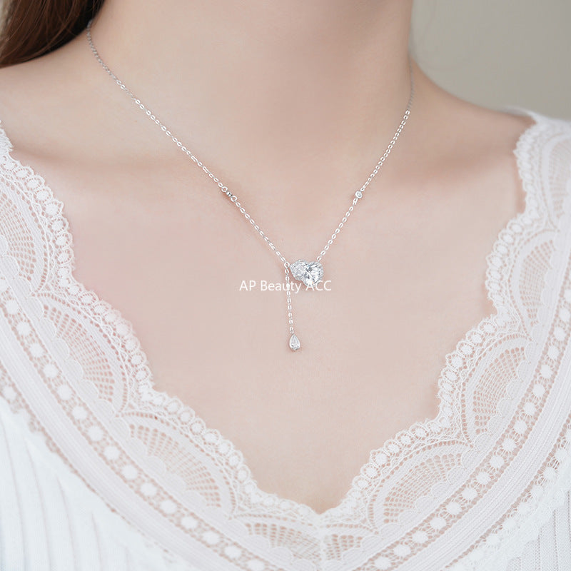 B관 - 999 실버 호리병 큐빅 펜던트 드롭 목걸이 [YC3103N_1] 25.11-2