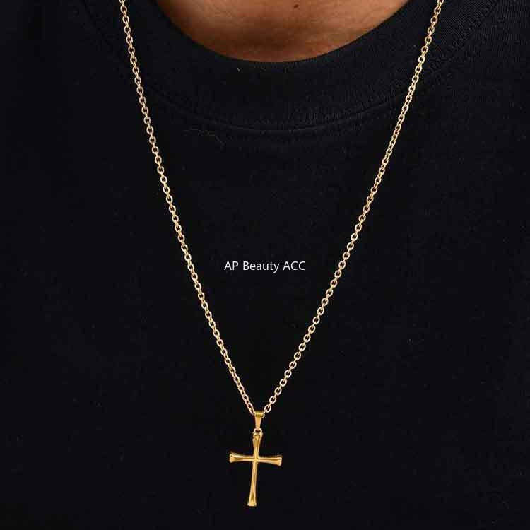 G관 - 스테인리스 스틸 십자가 펜던트 꼬임 체인 목걸이 [PN-2260] 25.10-4