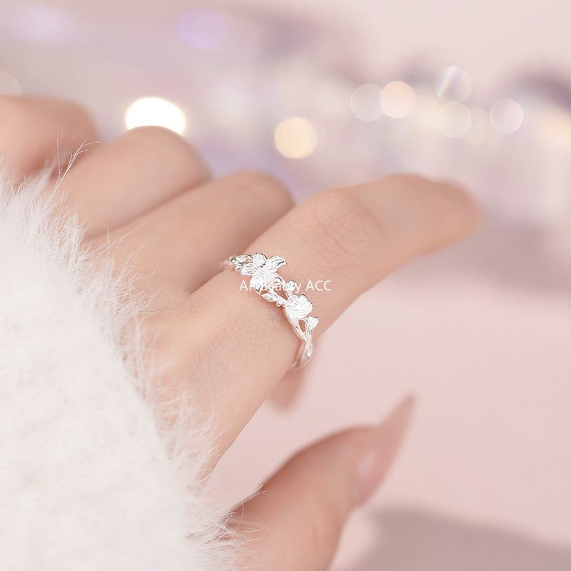 B관 - 999 실버 플라워 입체 오픈형 반지 [YC4121R_1] 25.11-1