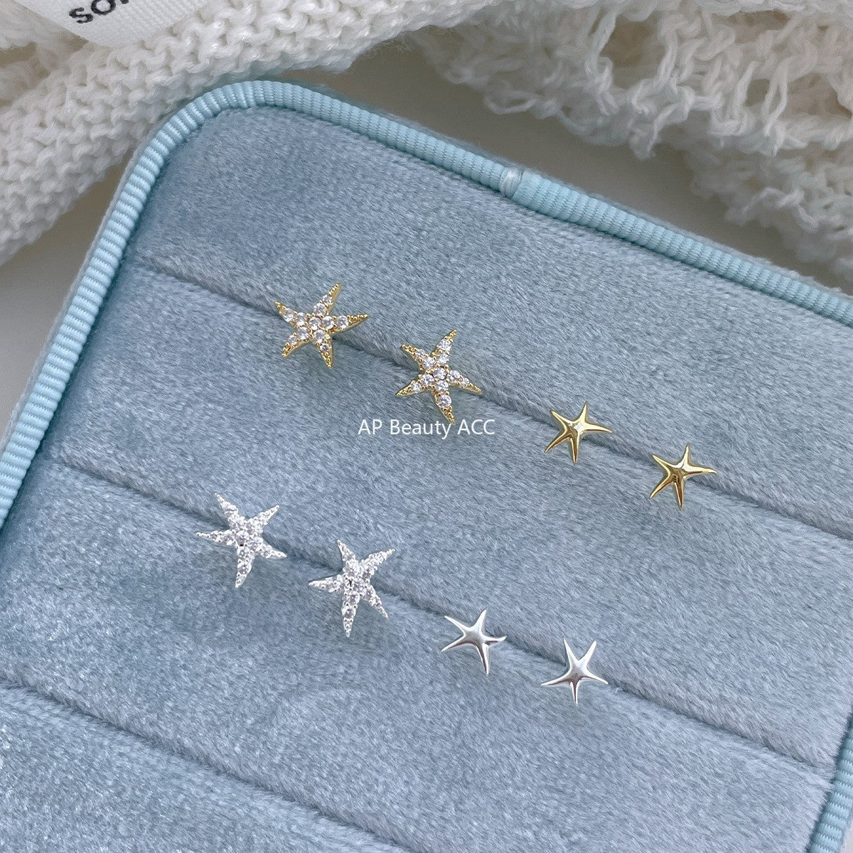 A관 - 925 은침 불가사리 피어싱 귀걸이 [EH-4091] 25.10-1