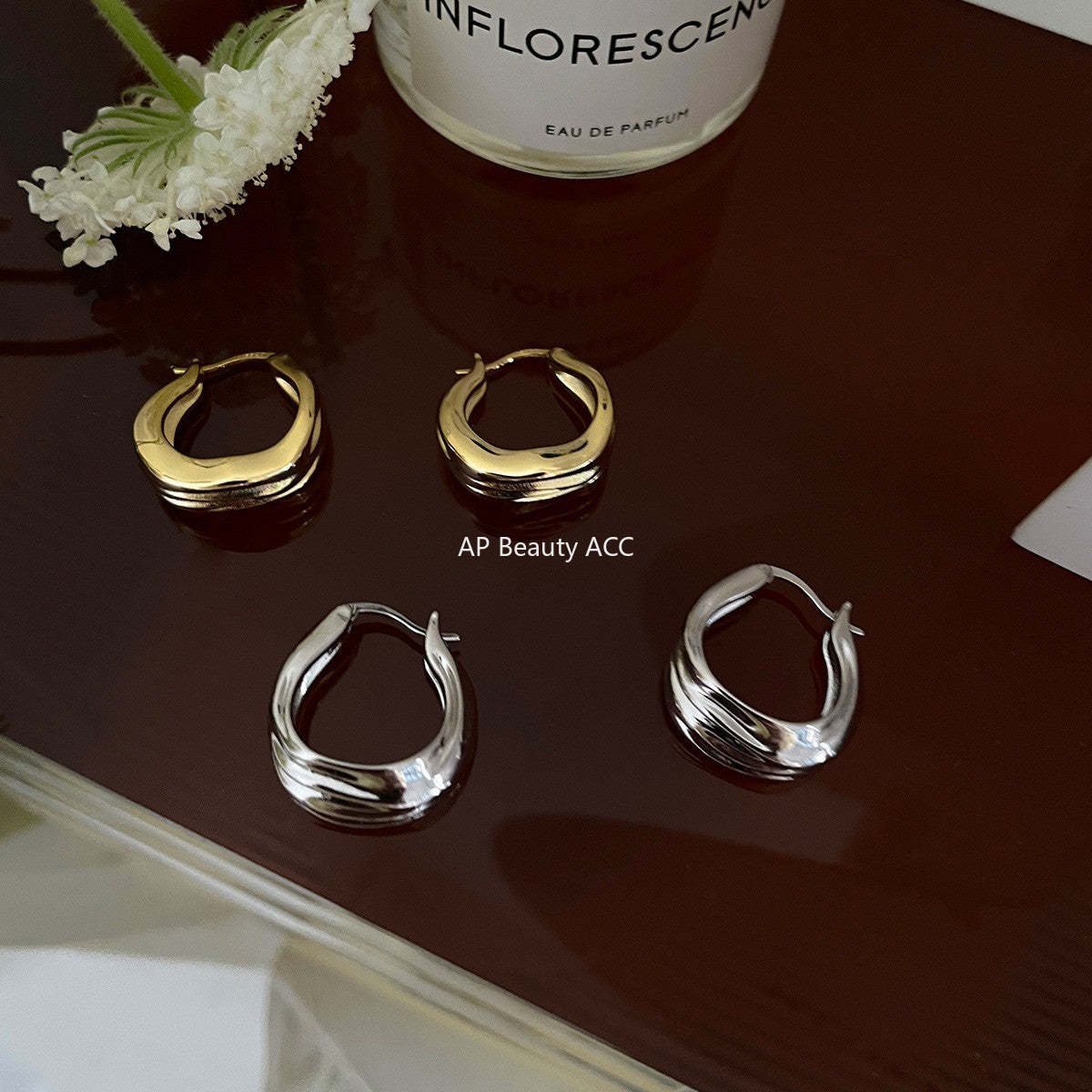 A관 - 주름 모양 925 은침 후프 귀걸이 [EH-2071.EBSJ] 25.12-3