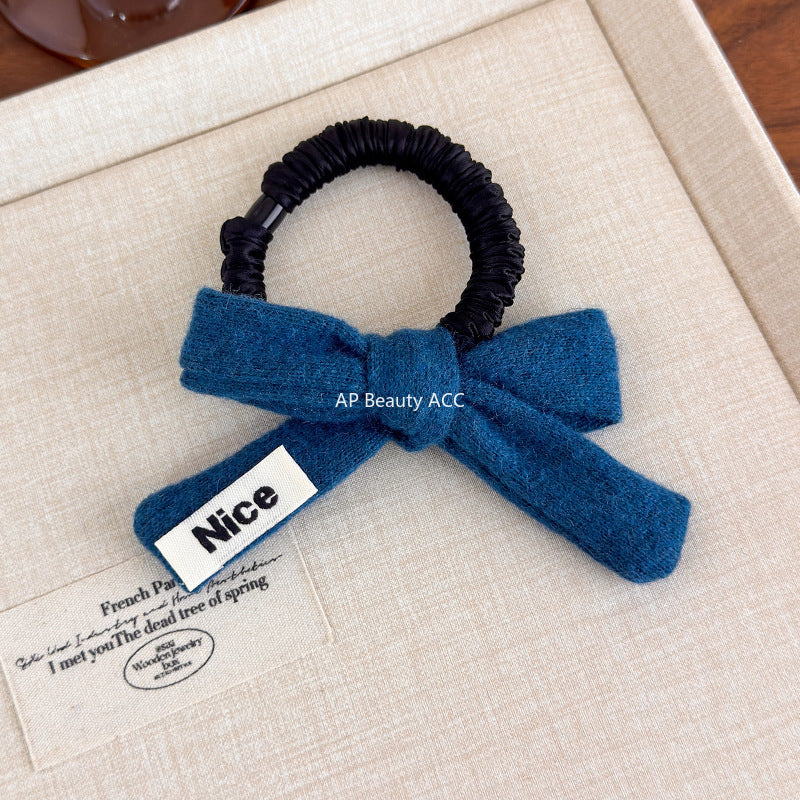 E관 - 니트 리본 디자인 슬림형 머리끈 헤어밴드 [27575] 25.10-3