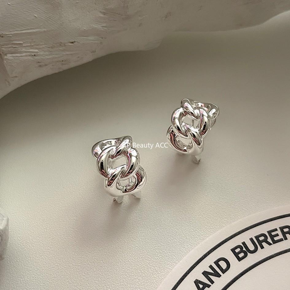 F관 - 925 실버 체인 연결 디자인 귀걸이 [C873] 25.11-2