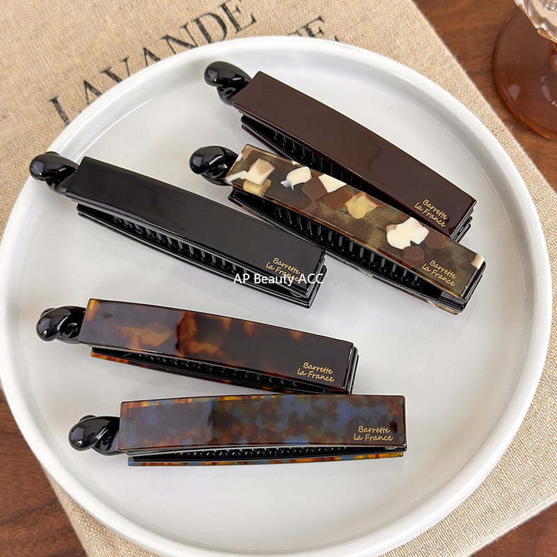 E관 - 아세테이트 스트라이프 트위스트 집게핀 [27640] 25.11-1