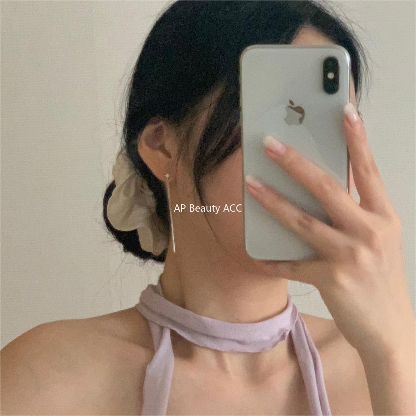 F관 - 925 실버 롱 체인 태슬 귀걸이 [C1189] 25.12-3