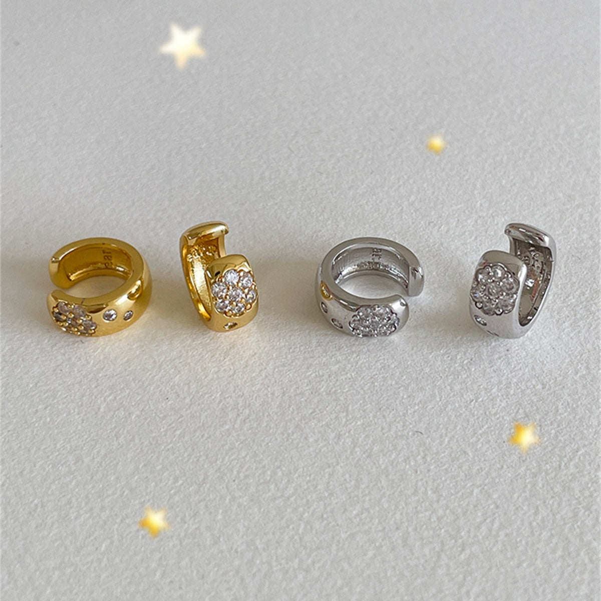 A관 - 큐빅 볼드 이어커프 귀걸이 [EJ-41] 25.10-3