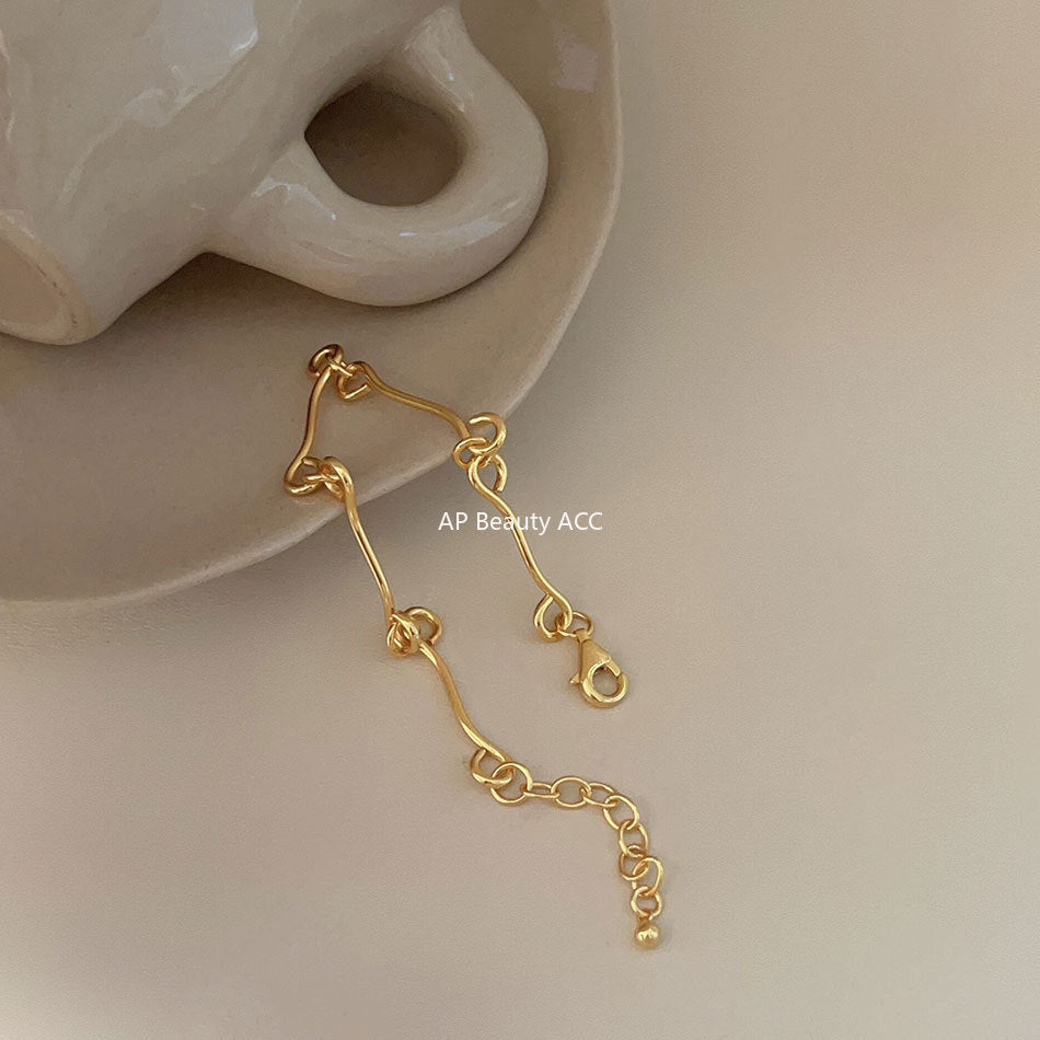 F관 - 925 실버 체인 연결 디자인 팔찌 [A364] 25.10-2