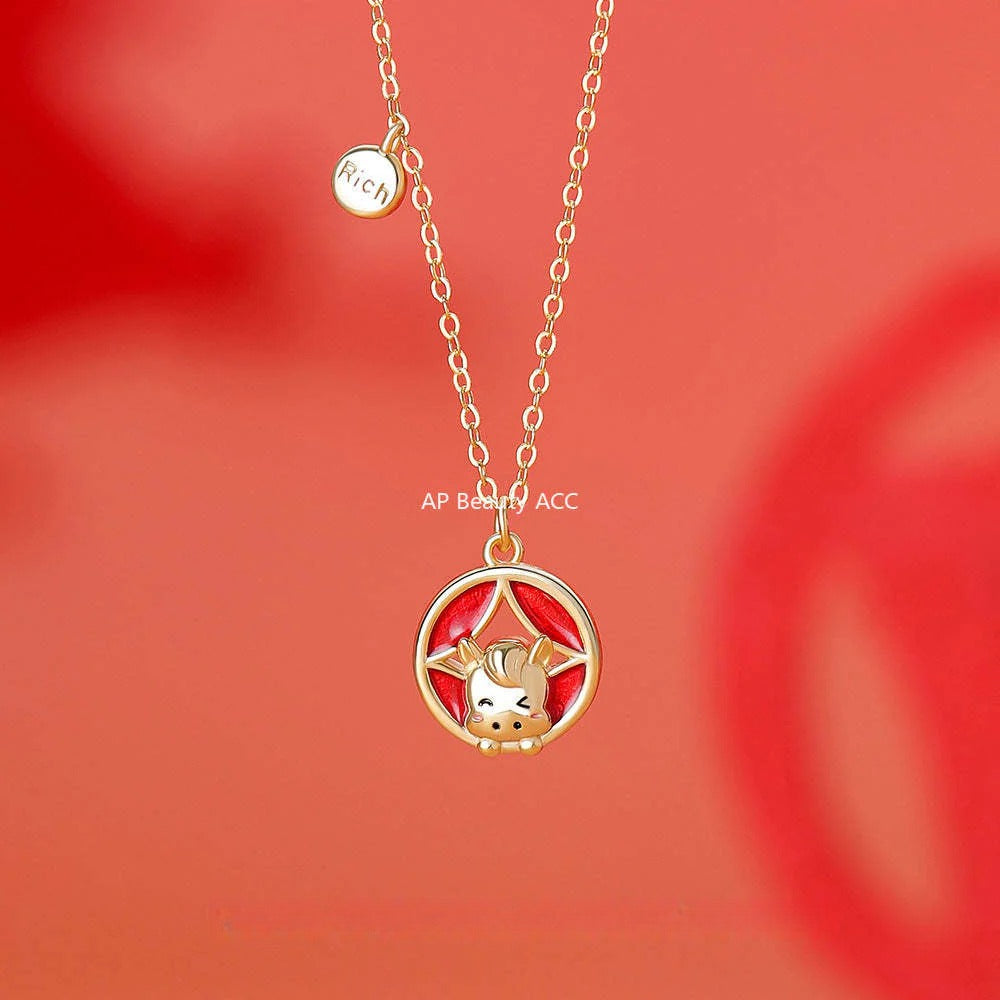 B관 - 999 실버 말띠 디자인 귀걸이 목걸이 팔찌 [YC10183E_1 YC2702N_1 YC5050SL_1] 25.11-4