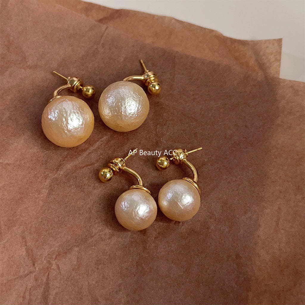 C관 - 진 코튼펄 고급스러운 14K 도금 두 가지 스타일 귀걸이 [3888-3889] 24.06-4