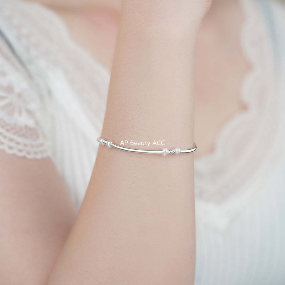 B관 - 999 실버 진주 비즈 팔찌 [YC4711SL] 25.11-4