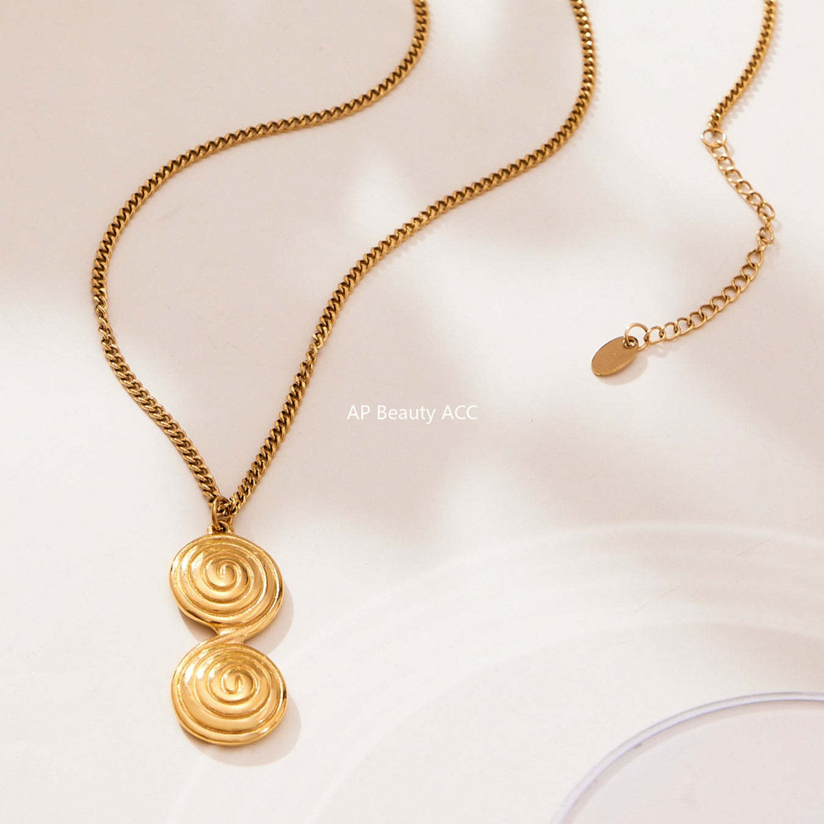 D관 - 스테인리스 스틸 나선형 원형 디자인 귀걸이 목걸이 [TXP448] 25.10-4