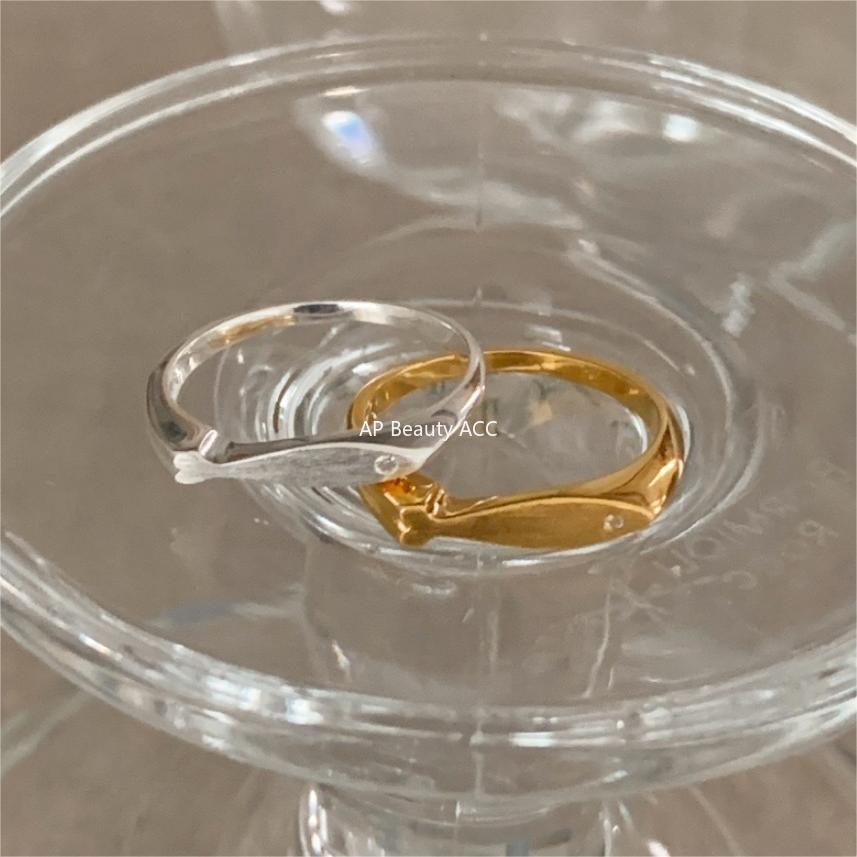 F관 - 925 실버 샌딩 물고기 모양 반지 [J1898] 25.12-2