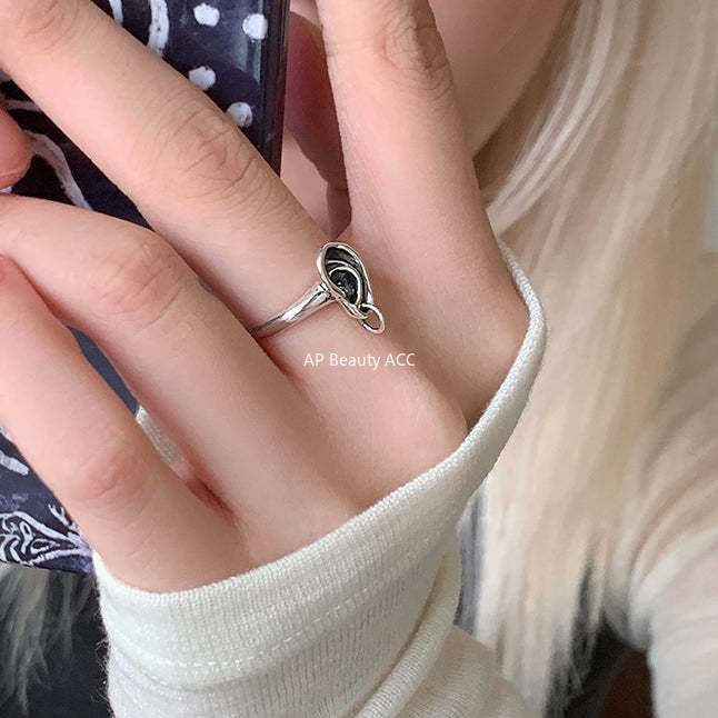 A관 - 925 실버 빈티지 귀 모양 오픈형 반지 [JZ-0657] 25.10-5