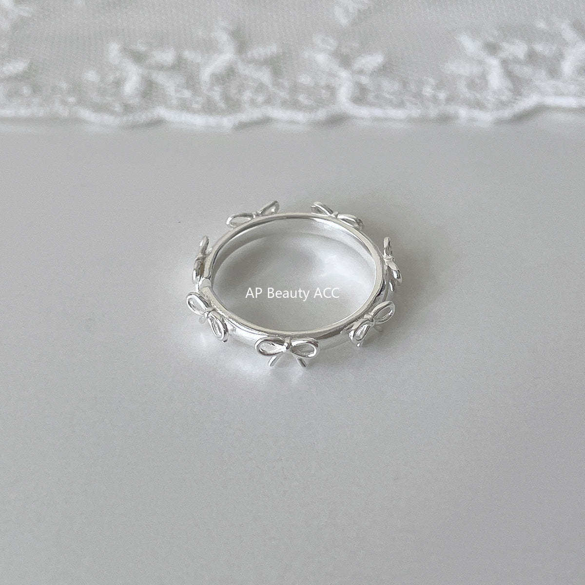 A관 - 925 실버 레이스 리본 디자인 오픈형 반지 [JZ-0726] 25.11-1