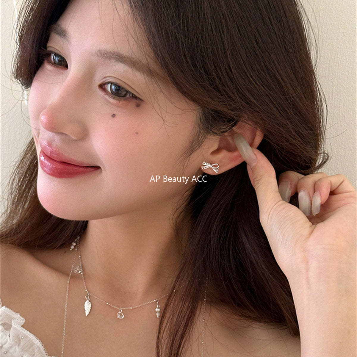 A관 - 리본 모양 플로럴 엣지 귀걸이 [EH-4167] 25.10-2