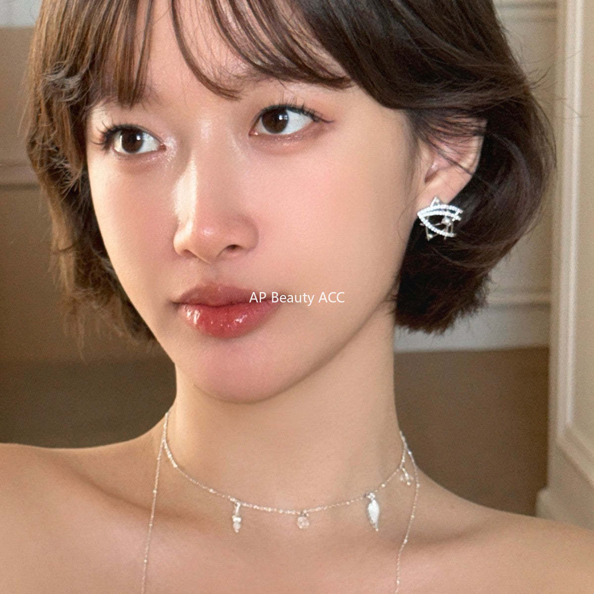 A관 - 풀큐빅 진주 별 디자인 925 은침 귀걸이 [EH-4002] 25.09-3