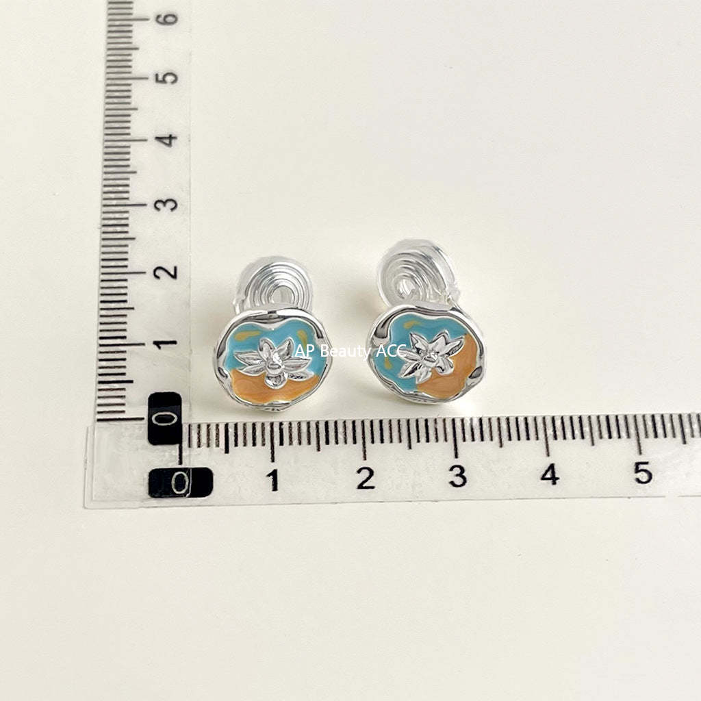 C관 - 큐빅 레진 진주 무피어싱 나선형 이어커프 귀걸이 [EJ0203F] 25.02-3