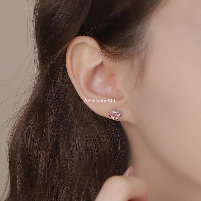 B관 - 999 실버 하트 행성 디자인 귀걸이 [YC5006E_1] 25.04-2
