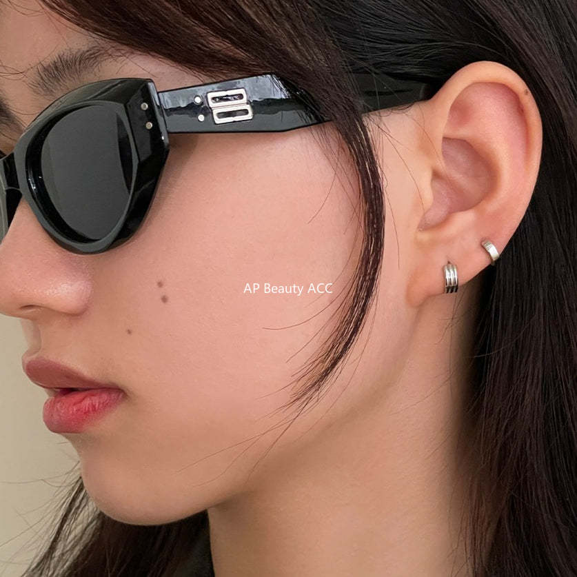 A관 - 925 은침 겹처진 코일 모양 링 귀걸이 [EH-3132.SJ] 25.12-2