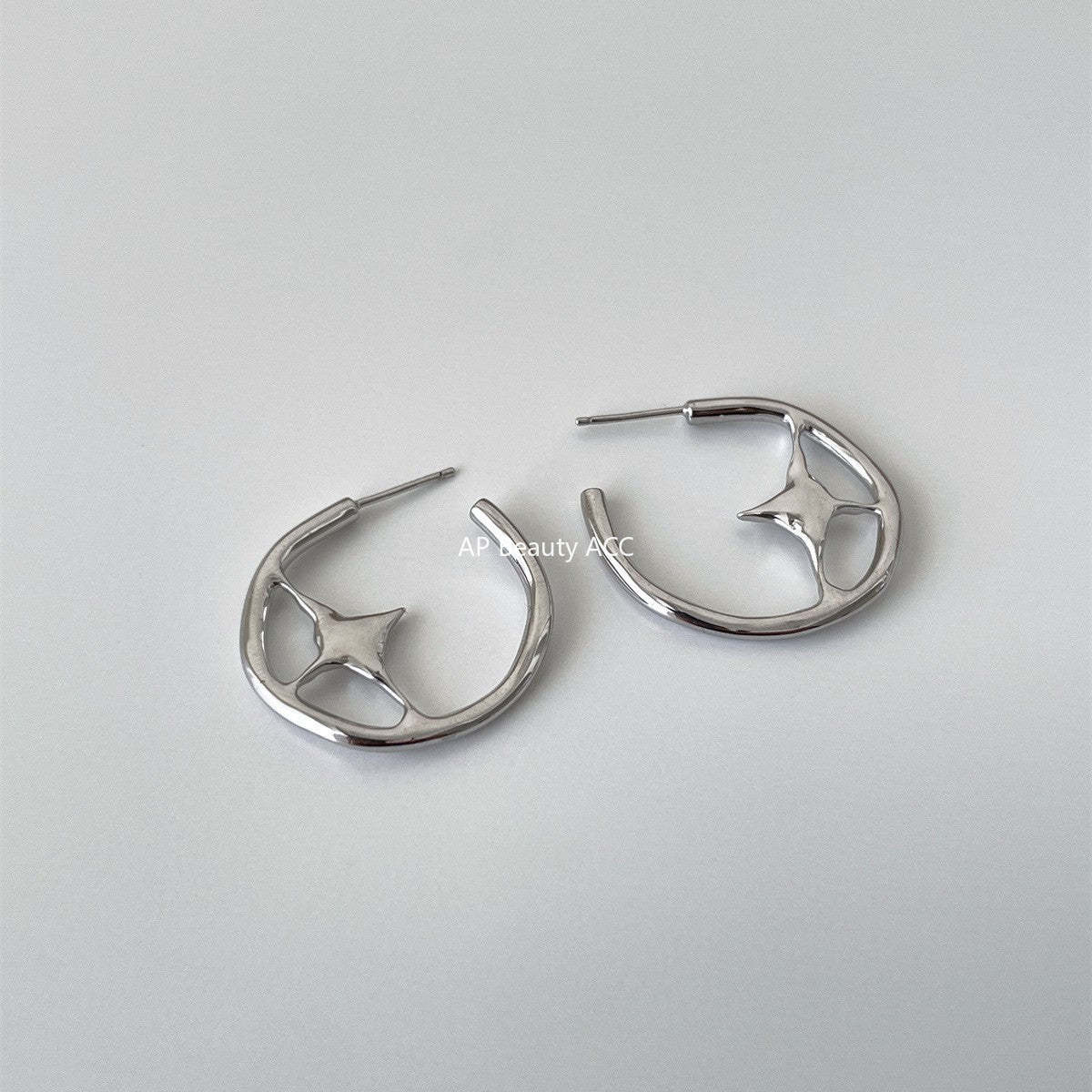 A관 - 사각별 디자인 은침 귀걸이 [EH-3387] 25.02-2