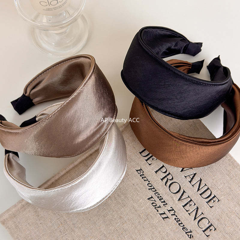 E관 - 새틴 패브릭 와이드 머리띠 [27515] 25.09-4