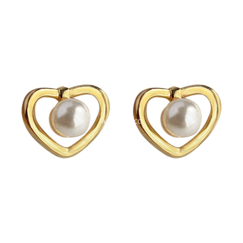 C관 - 데일리 미니 하트 14K 도금 은침 귀걸이 [3783] 24.04-3