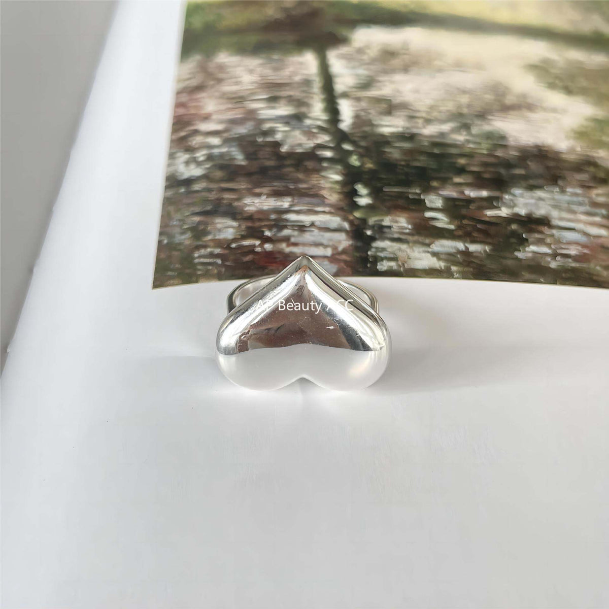 F관 - 925 실버 빅 하트 오픈형 반지 [J1901] 25.12-2