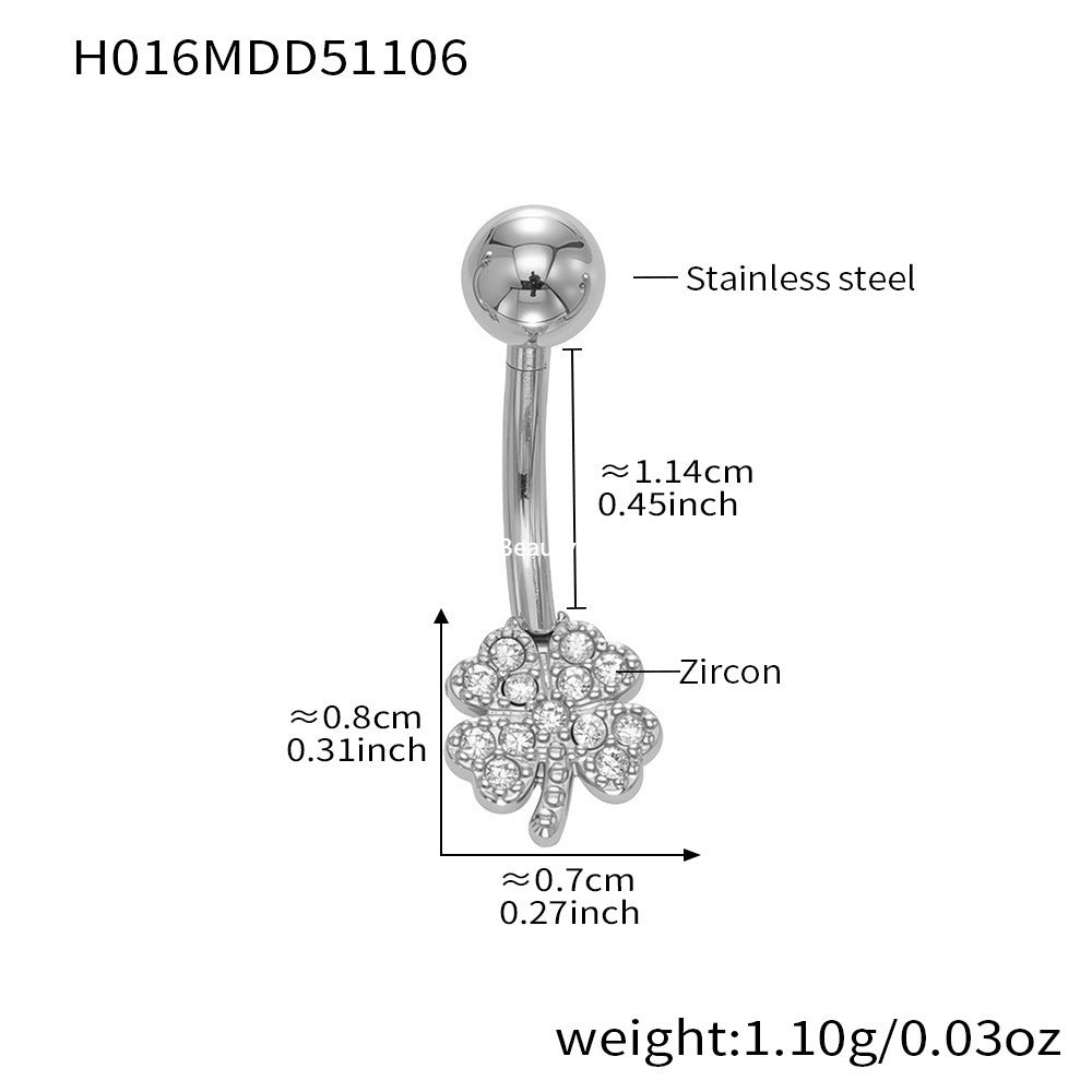 D관 - 스테인리스 스틸 풀 큐빅 18K 도금 피어싱 귀걸이 [H009] 25.11-2