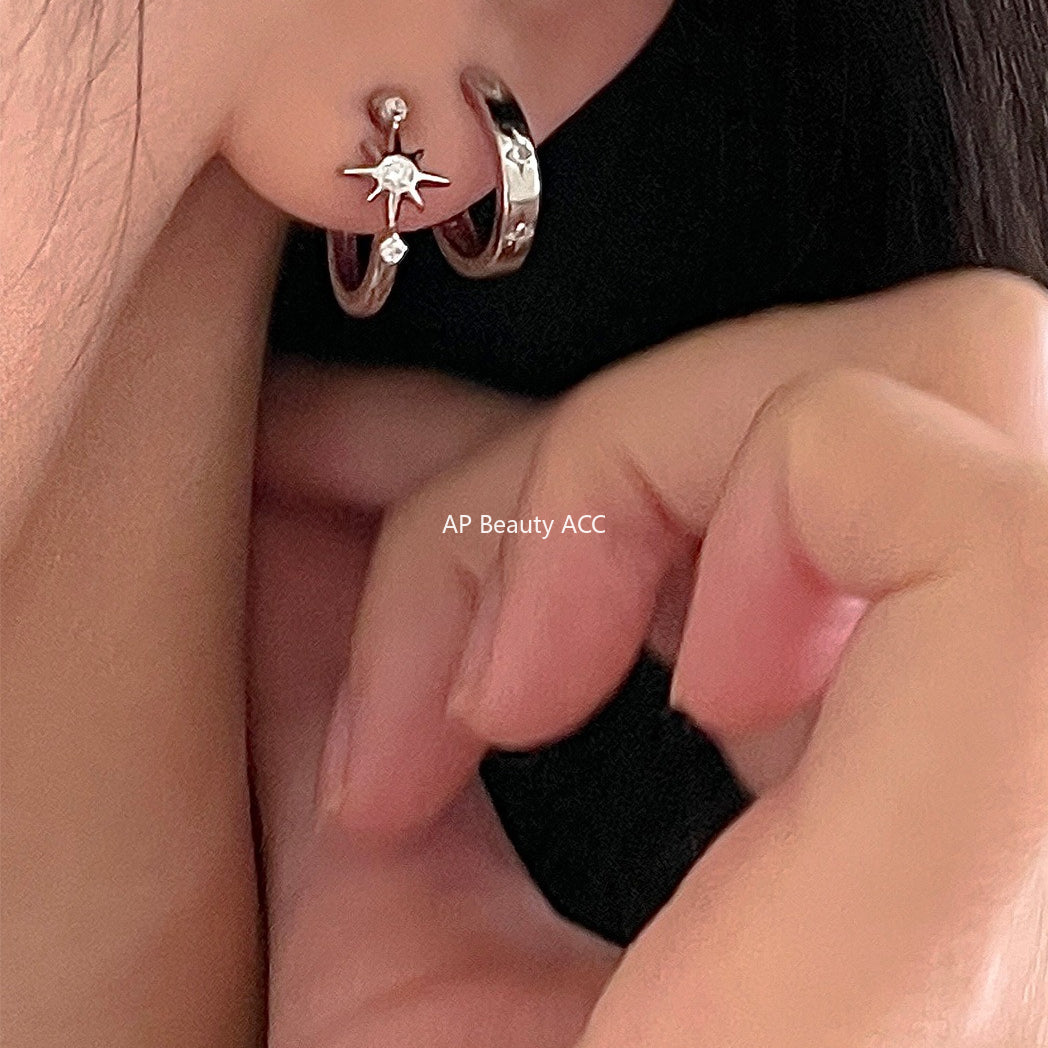 A관 - 비대칭 육각별 비대칭 귀찌 귀걸이 [EJ-16] 25.10-1