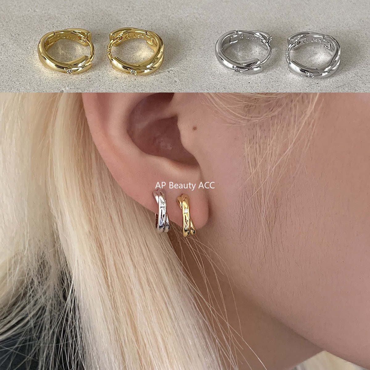 A관 - 크로스 심플 디자인 925 은침 귀걸이 [EH-4344] 25.12-2