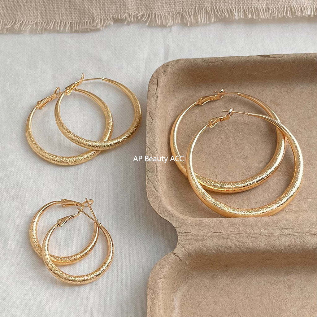 C관 - 매트 볼드 디자인 링 귀걸이 [5458-5460] 25.02-1