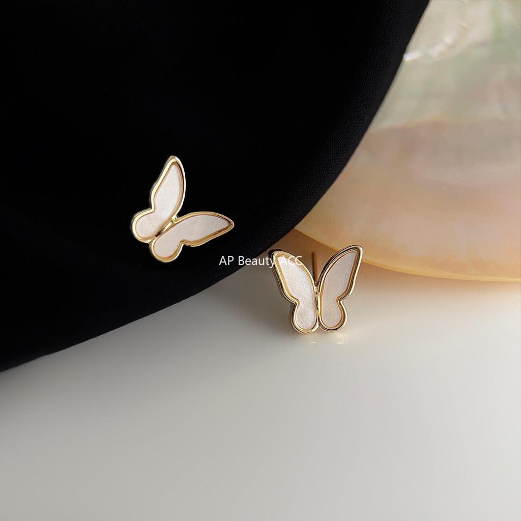 C관 - 나비 디자인 14K 도금 산뜻한 데일리 귀걸이 [3620] 24.03-1