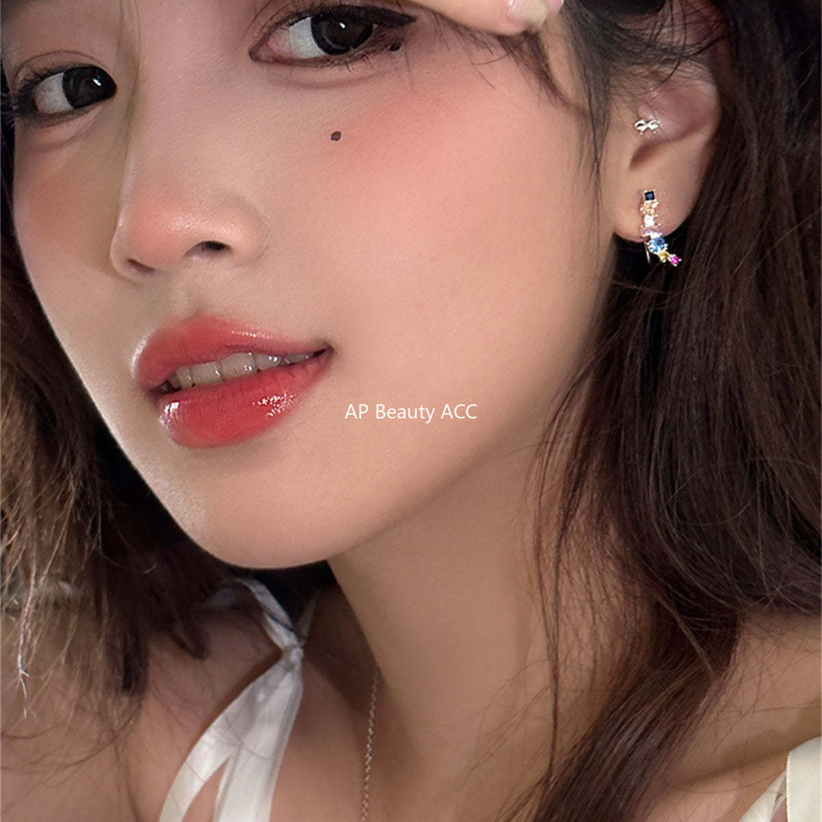 A관 - 925 은침 컬러 큐빅 디자인 귀걸이 [EH-3982] 25.09-4